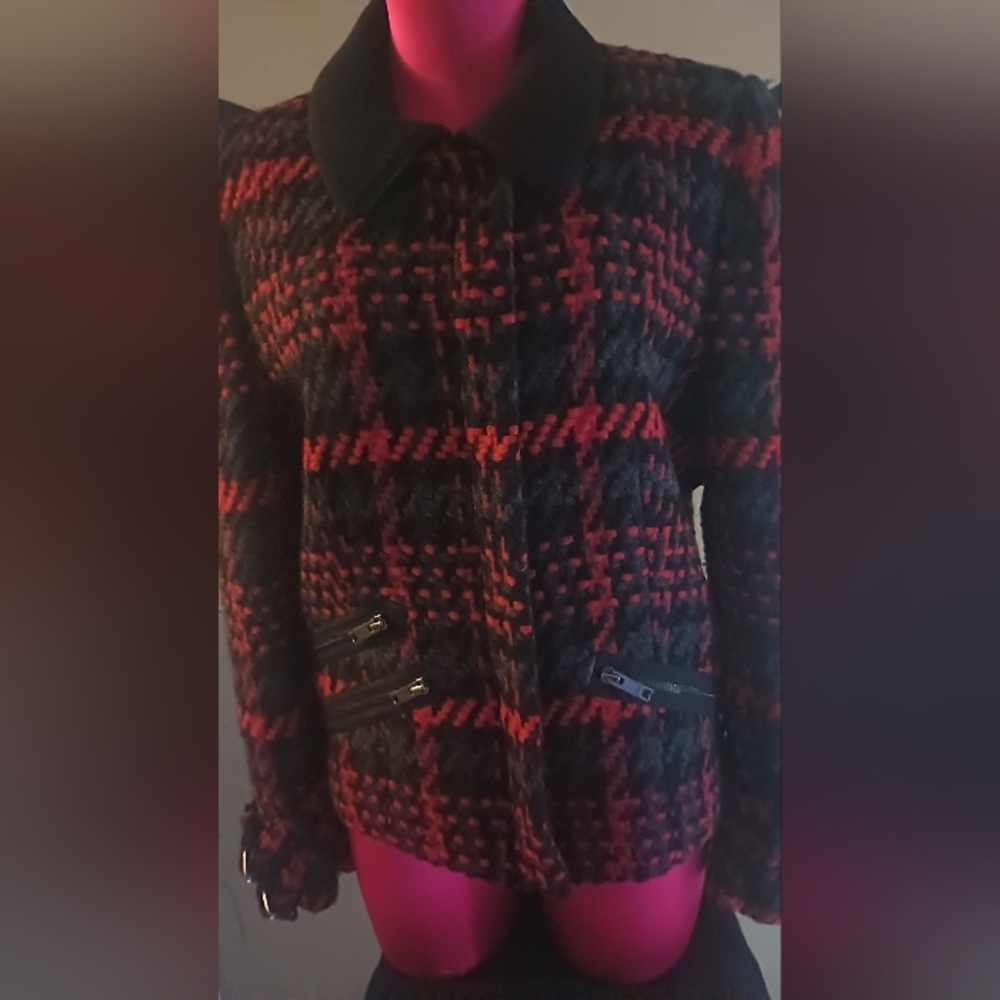 DKNY Blazer Jacket Leather collar